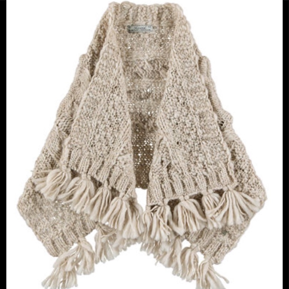 ⭐️LAST CHANCE⭐️  Cable draped tassel sweater vest